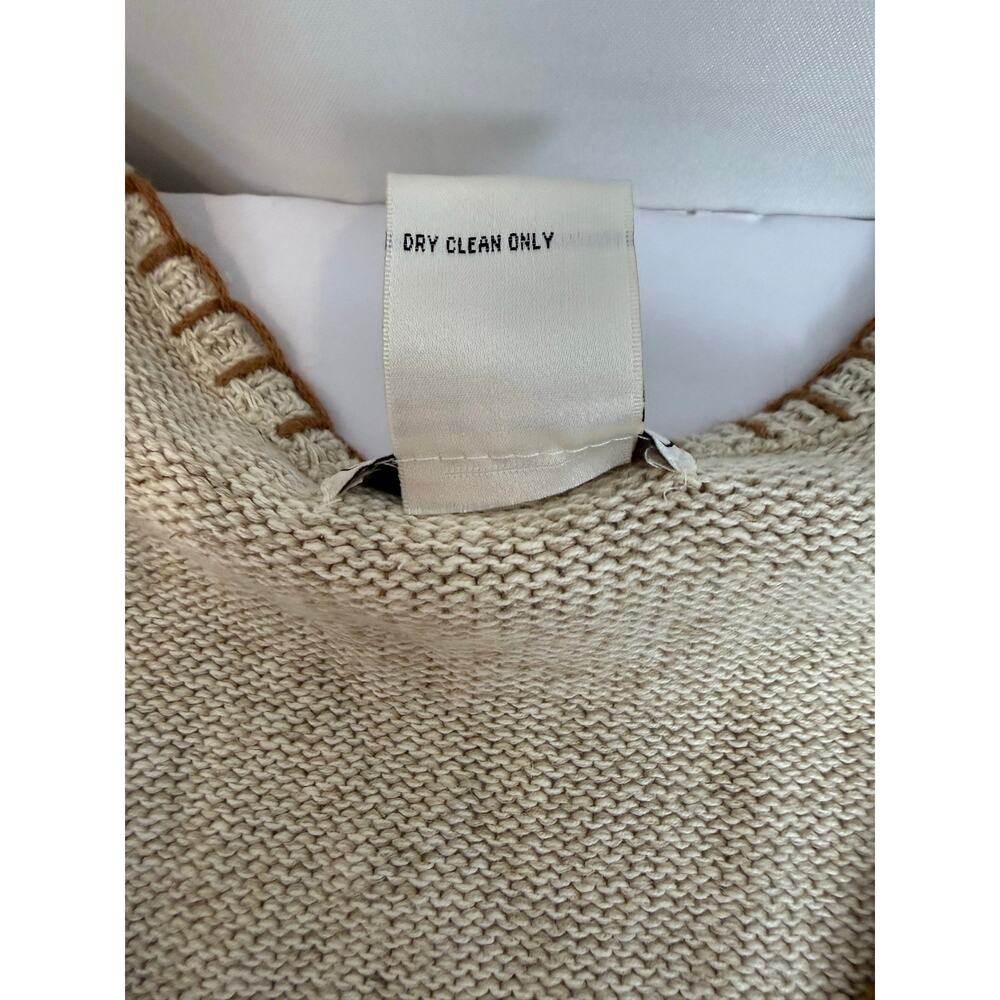 NWT Mandal Bay Rooster Hen Farmhouse Cardigan XXL Linen Cotton Deadstock - Picture 8 of 11